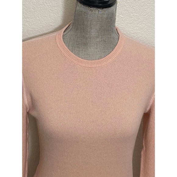 Three Dots pink 100% Cashmere crewneck Long sleeve sweater Size L - Picture 3 of 8